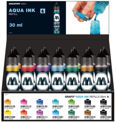 Set rezerve markere Aqua Ink, Set Starter, 30 ml, 28 buc/set Molotow