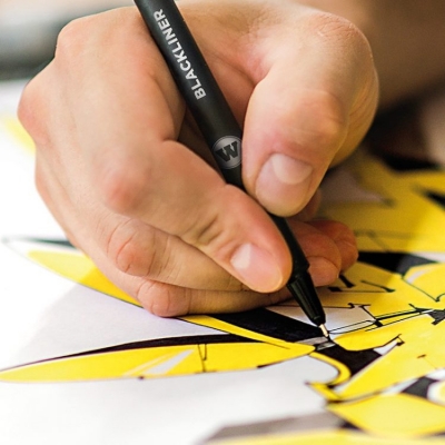 Liner, diferite dimensiuni, Blackliner Set 1, 4 buc/set Molotow