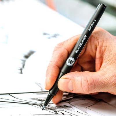 Liner, diferite dimensiuni, Blackliner Set 3, 4 buc/set Molotow