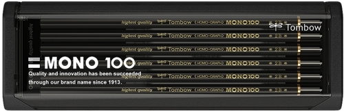 Creioane grafit, 2B, MONO 100, 12 buc/set Tombow