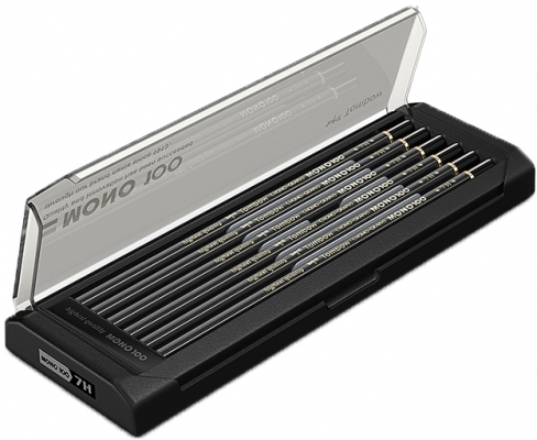 Creioane grafit, 7H, MONO 100, 12 buc/set Tombow