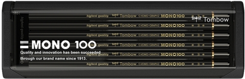 Creioane grafit, B, MONO 100, 12 buc/set Tombow