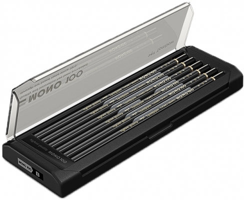 Creioane grafit, B, MONO 100, 12 buc/set Tombow