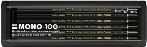 Creioane grafit, F, MONO 100, 12 buc/set Tombow