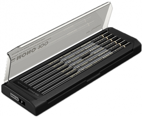 Creioane grafit, F, MONO 100, 12 buc/set Tombow