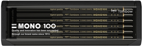 Creioane grafit, H, MONO 100, 12 buc/set Tombow