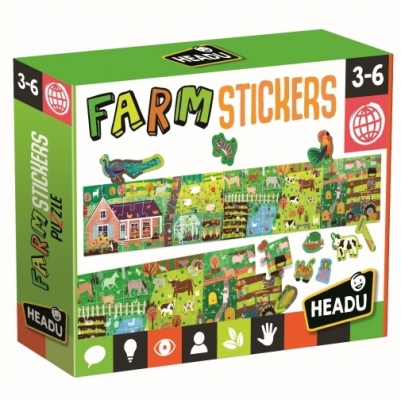 Puzzle Ferma Cu Stickere Headu