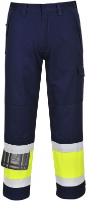 Pantaloni Hi-Vis, galben/navy, regular, Modaflame, Portwest