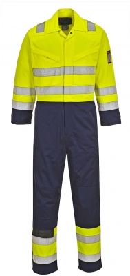 Combinezon Hi-Vis, galben/navy, tall, Modaflame, Portwest