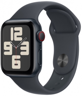 Apple Watch SE (2024), GPS, Cellular, Carcasa Aluminiu, Sport Band