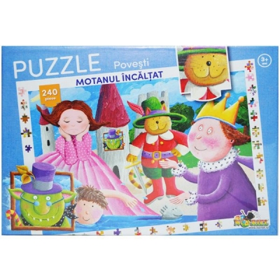 Puzzle cu povesti Motanul Incaltat, 240 piese Noriel