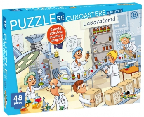 Puzzle Recunoastere Laboratorul, 48 piese Noriel