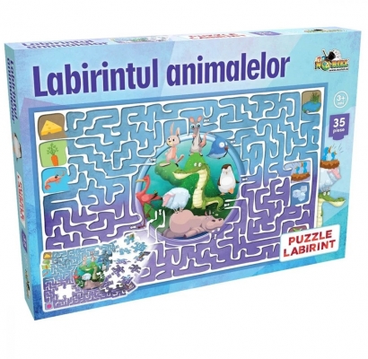 Puzzle Labirintul animalelor, 35 piese Noriel