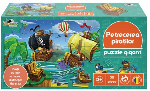 Puzzle Gigant Petrecerea Piratilor, 30 piese Noriel