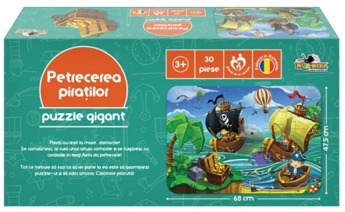 Puzzle Gigant Petrecerea Piratilor, 30 piese Noriel