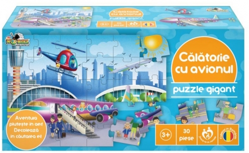 Puzzle Gigant Calatorie cu avionul, 30 piese Noriel