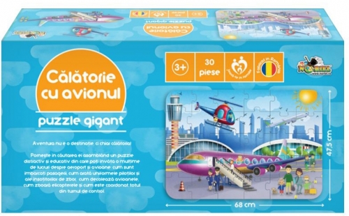 Puzzle Gigant Calatorie cu avionul, 30 piese Noriel