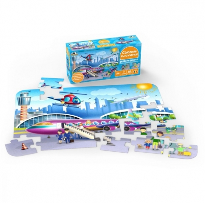 Puzzle Gigant Calatorie cu avionul, 30 piese Noriel