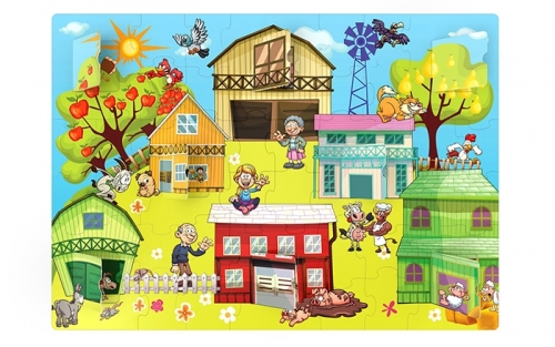 Puzzle cu surprize Ferma 36 piese Noriel