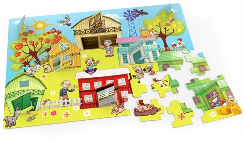 Puzzle cu surprize Ferma 36 piese Noriel