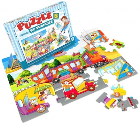 Puzzle cu surprize Vehicule 36 piese Noriel