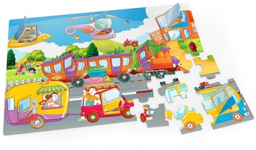 Puzzle cu surprize Vehicule 36 piese Noriel