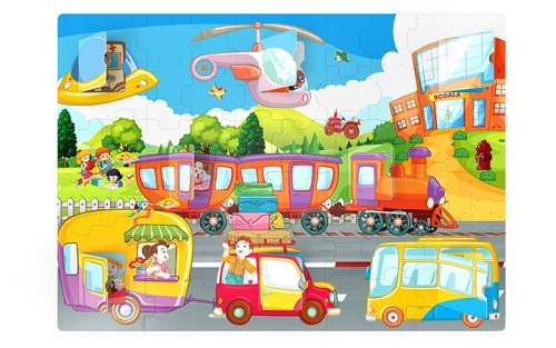 Puzzle cu surprize Vehicule 36 piese Noriel