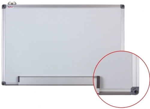 Tabla alba magnetica cu rama din aluminiu, 120 x 180 cm, Optima