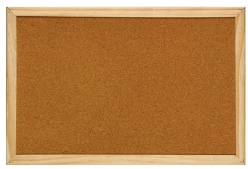 Panou pluta cu rama din lemn, 60 x 90 cm, Optima