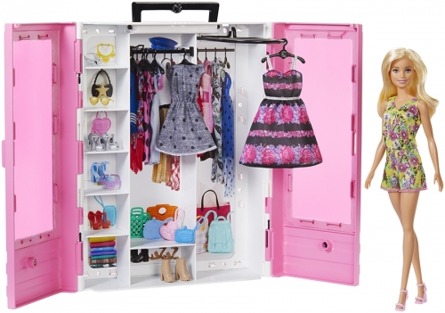 Papusa cu dulap si accesorii Barbie