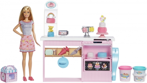 Papusa cu accesorii Cofetarie Barbie