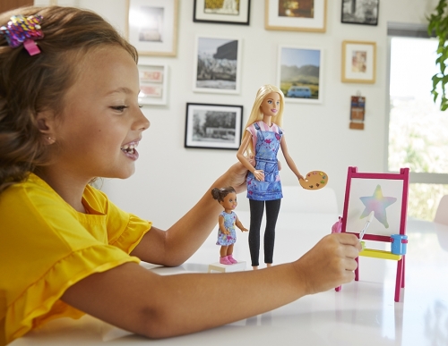 Papusa Cariere - Set profesor de desen Barbie