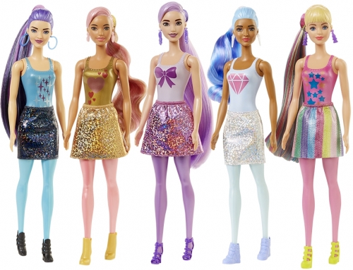 Papusa Descopera culoarea - Tinute stralucitoare Barbie