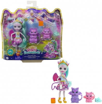 Papusa Royal cu animalute - familia dragonilor Enchantimals