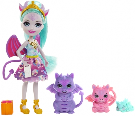 Papusa Royal cu animalute - familia dragonilor Enchantimals