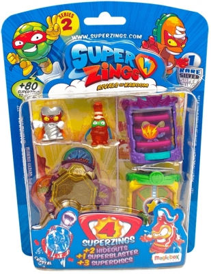 Set Figurina surpriza Superzings II 4 figurine + accesorii
