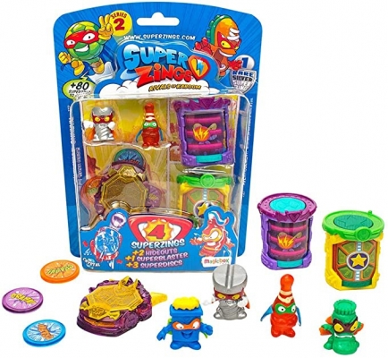Set Figurina surpriza Superzings II 4 figurine + accesorii