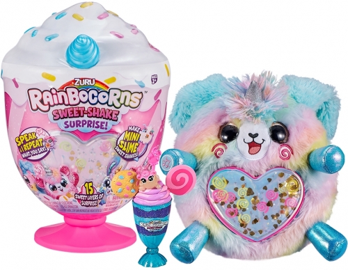 Papusa surpriza Unicornul Curcubeu Shake cu surprize Rainbocorns