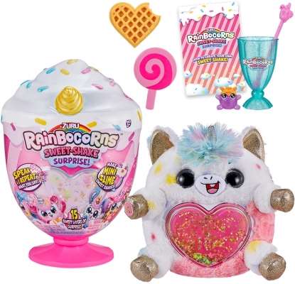 Papusa surpriza Unicornul Curcubeu Shake cu surprize Rainbocorns