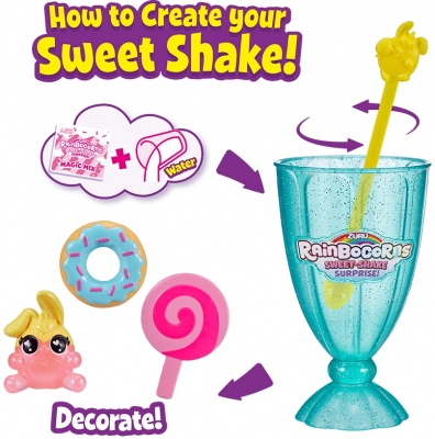 Papusa surpriza Unicornul Curcubeu Shake cu surprize Rainbocorns