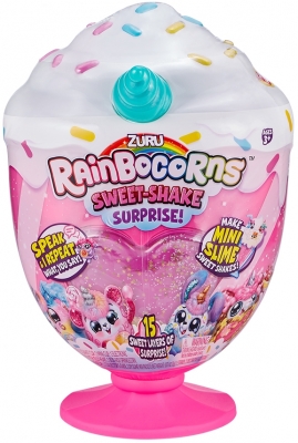 Papusa surpriza Unicornul Curcubeu Shake cu surprize Rainbocorns