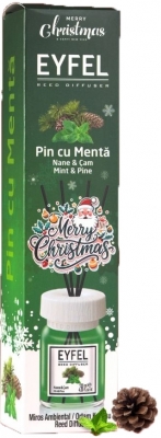 Odorizant de camera Reed difuser EYFEL, pin cu menta, 120ml