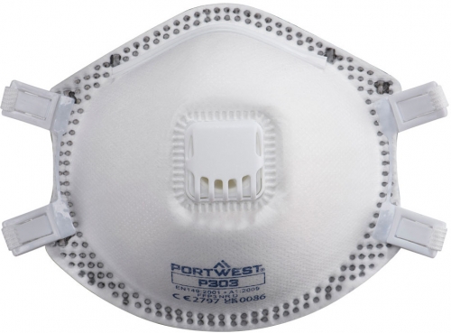 Masca de protectie respiratorie FFP3 cu dolomita Pk10 alb