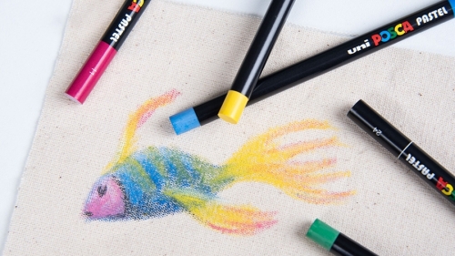 Creioane cerate colorate 24 culori/set Posca Uni-Ball, KPA-100, 1.0-6.8mm