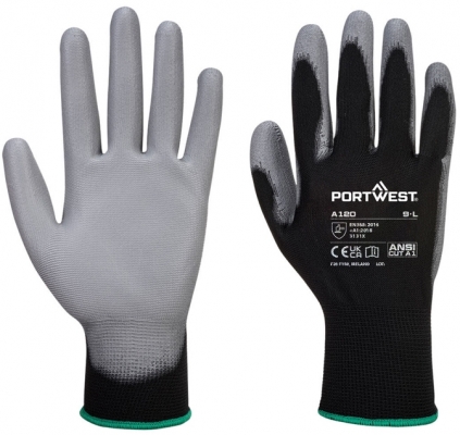 Manusi PU Palm, Negru/Gri, Portwest 