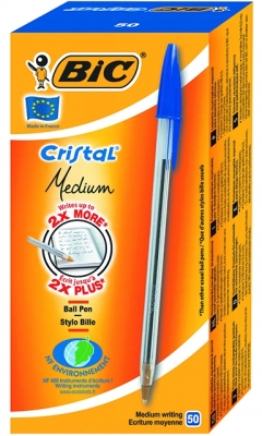 Pix Cristal Medium albastru, 50 buc/cutie Bic 