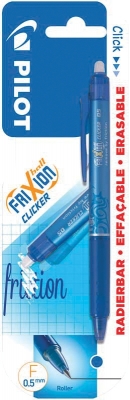 Roller Frixion Clicker, 0.5 mm, culoare albastru, in blister Pilot 