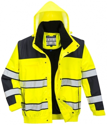 Jacheta bomber Hi-Vis Classic, Galben/Negru, Portwest