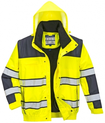 Jacheta bomber Hi-Vis Classic, Galben/Navy, Portwest
