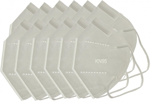 Masca faciala de protectie respiratorie FFP2 KN95, cu 5 straturi, ambalate individual, 10 buc/set